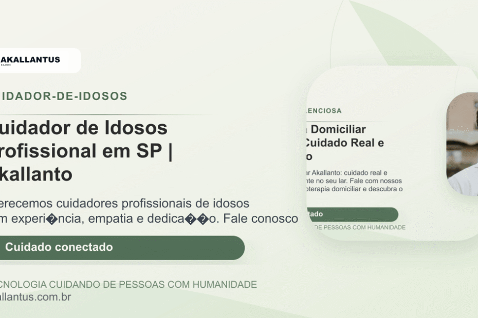 Cuidador de Idosos Profissional em SP | Akallanto
